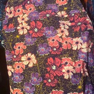 LuLaRoe floral leggings EUC